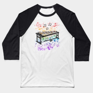 Vibraphone Rainbow Colours Vibraphonist Percussion Musician Baseball T-Shirt